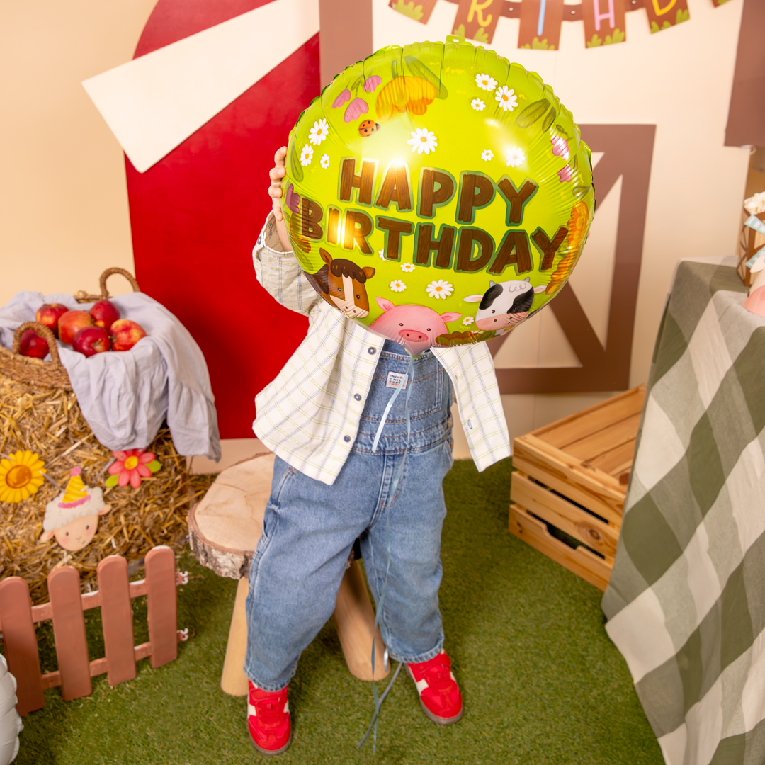 Balon foliowy Happy Birthday Farma 45cm
