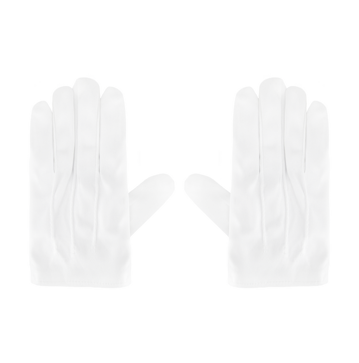 Rękawiczki dziecięce białe z przeszyciami 15 cm