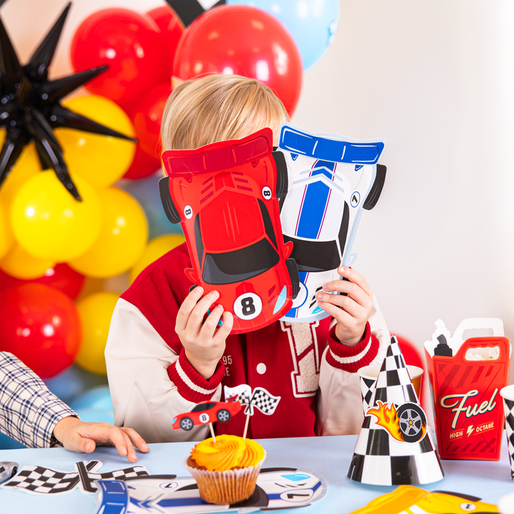Race car paper plates, 6-piece set