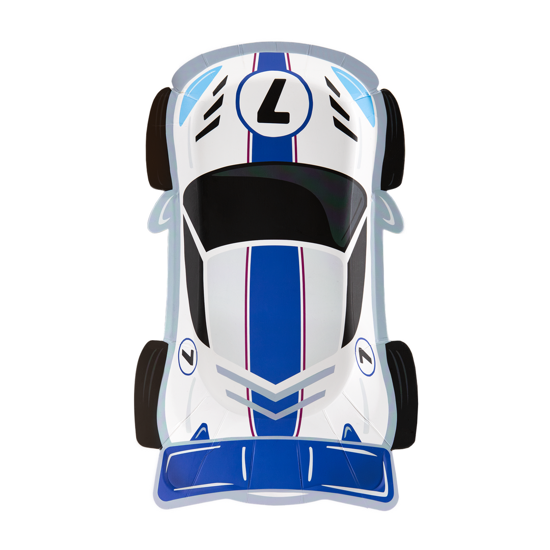 Race car paper plates, 6-piece set
