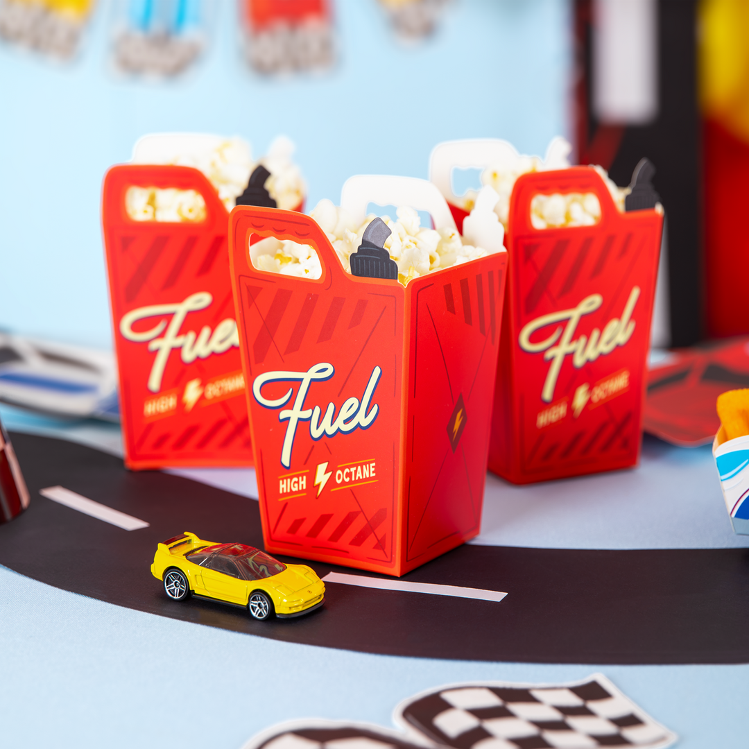 Pudełko na popcorn Wyścigówki 6szt.