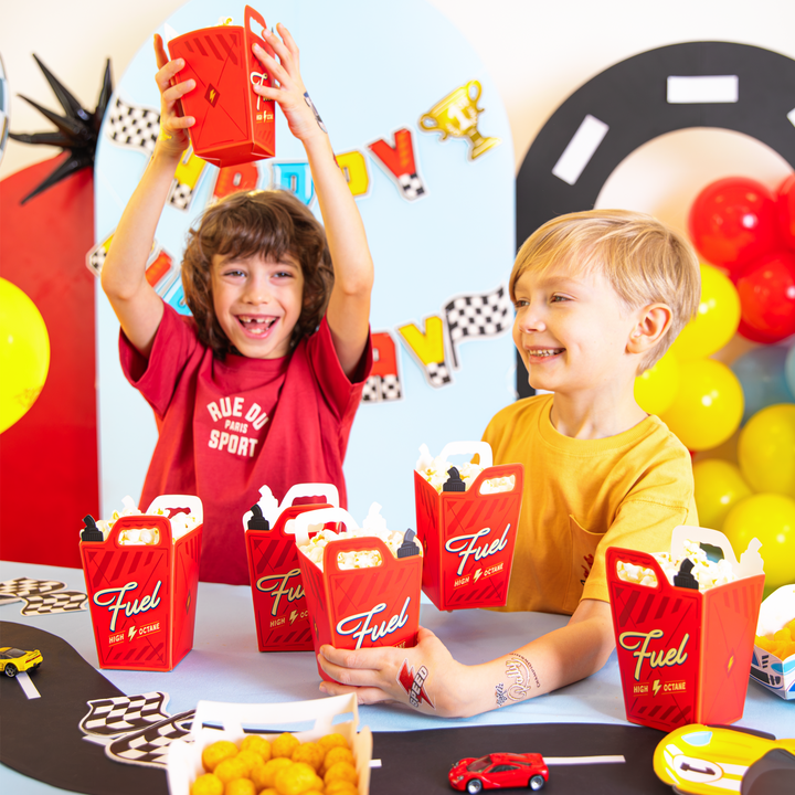 Pudełko na popcorn Wyścigówki 6szt.