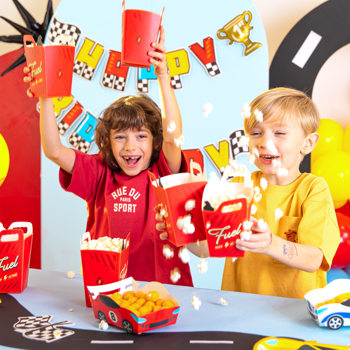 Pudełko na popcorn Wyścigówki 6szt.