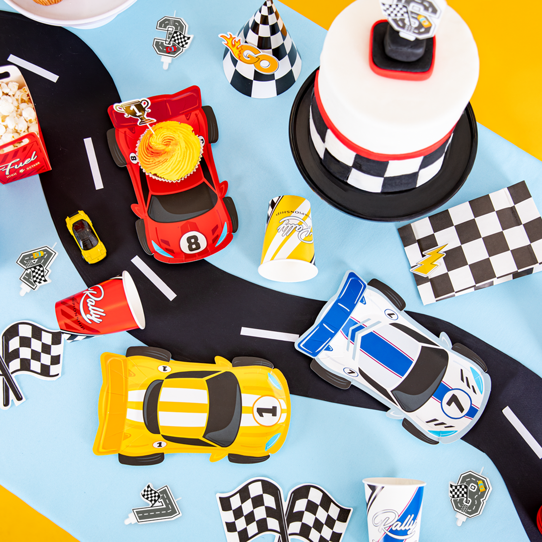 Świeczka na tort Wyścigówki cyfra 5