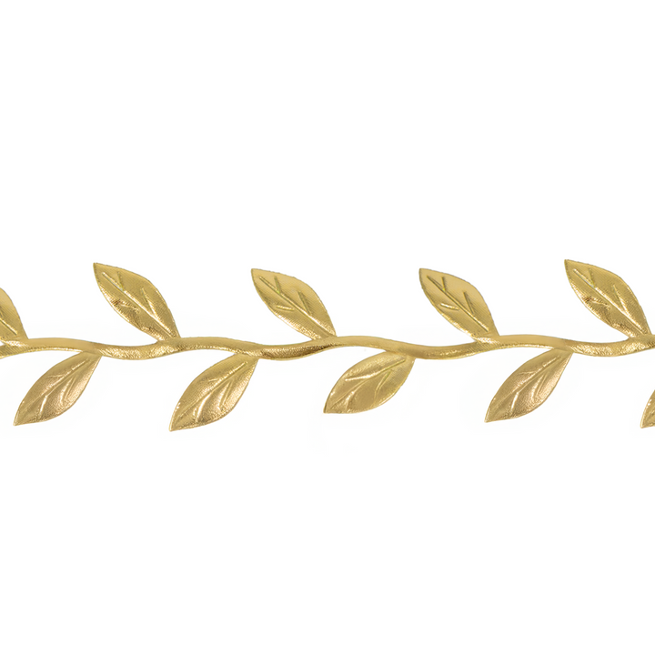 Ribbon garland golden leaves 300cm