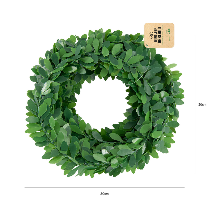 Green leaves garland 750cm
