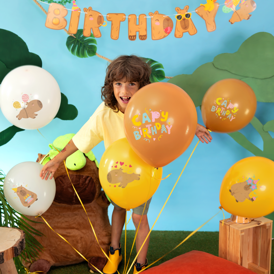 Capybara-Luftballons, 12 Zoll, 6 Stück – Set