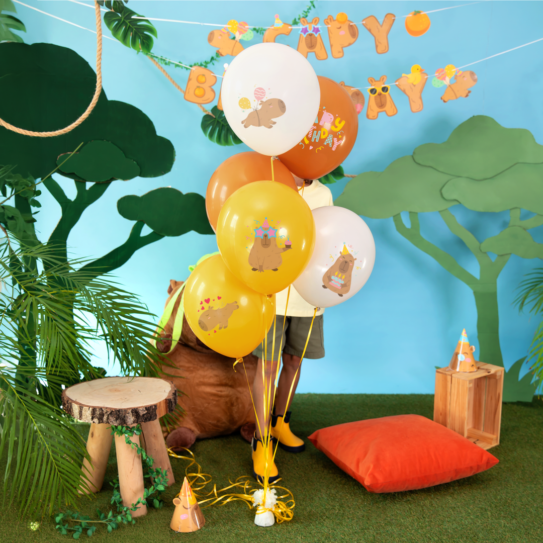 Capybara-Luftballons, 12 Zoll, 6 Stück – Set