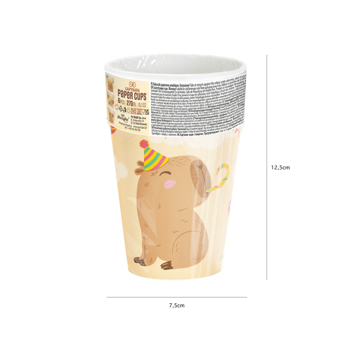 Capybara-Becher, 270 ml, 6 Stück