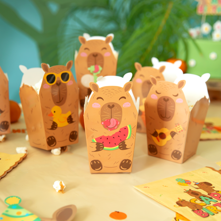 Pudełko na popcorn Capybara 8,5x15cm 6szt. zestaw