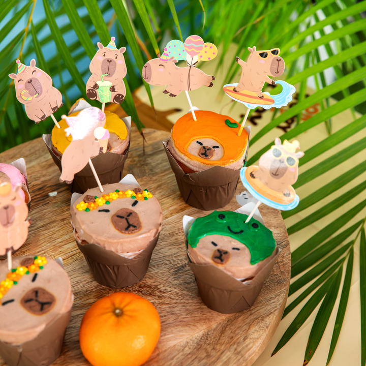 Set di 9 topper Capybara