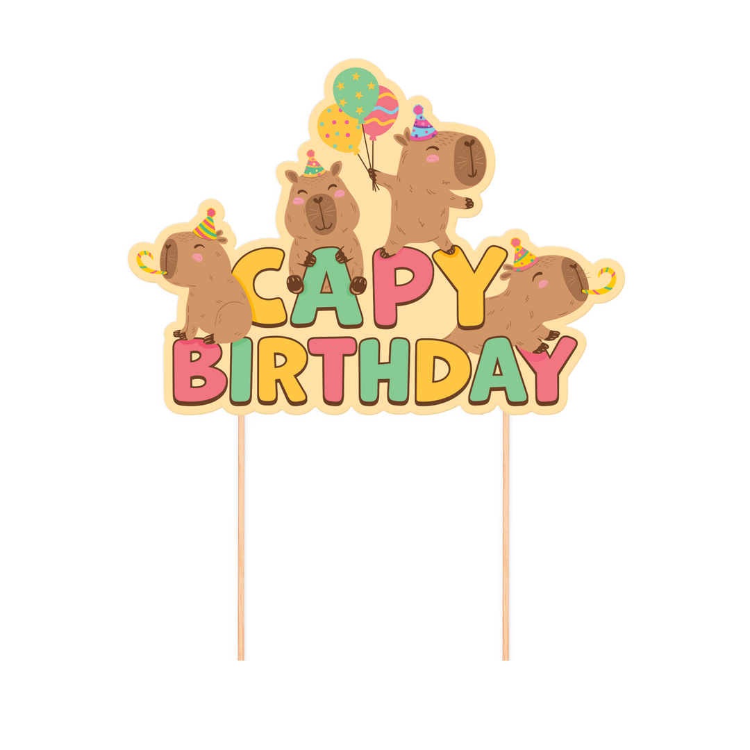 Capybara Cake Topper, 1 piece