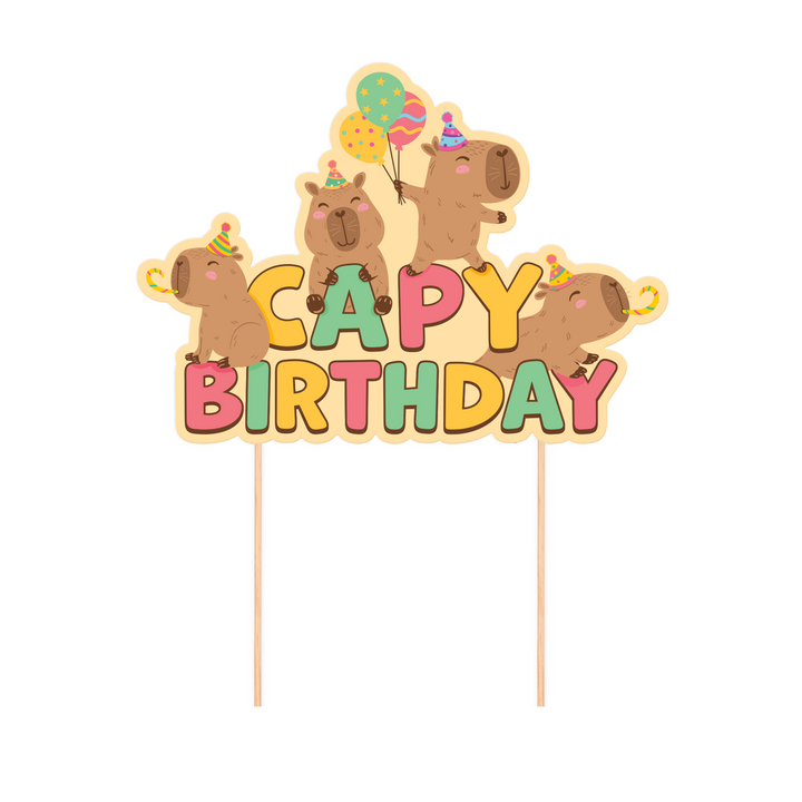 Capybara Cake Topper, 1 piece