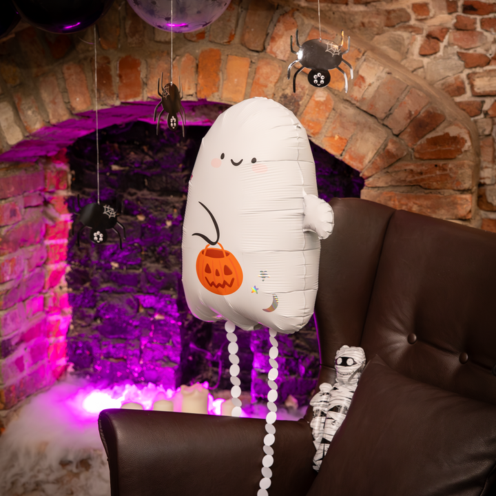 Ballon en aluminium sur pied « Fantôme d&