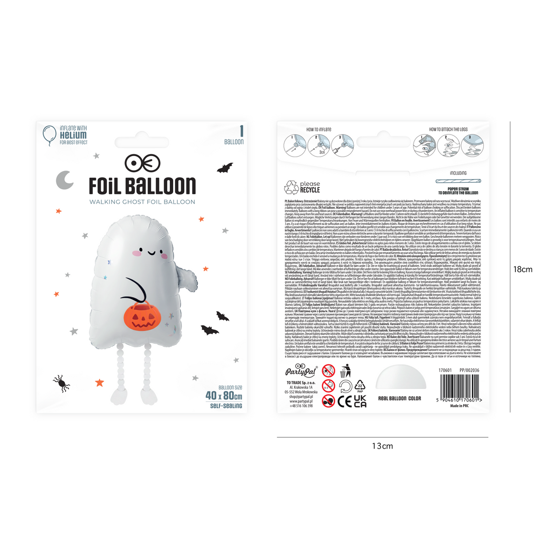 Ballon en aluminium sur pied « Fantôme d&
