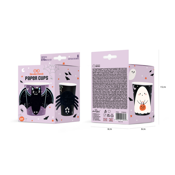 Becher „Mexikanisches Halloween“, 220 ml, 6 Stück