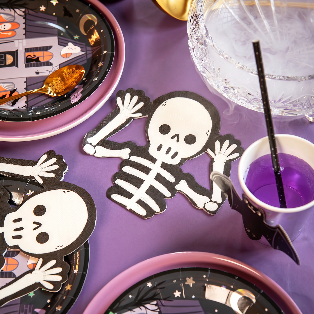 Serviettes de table « Squelette d&