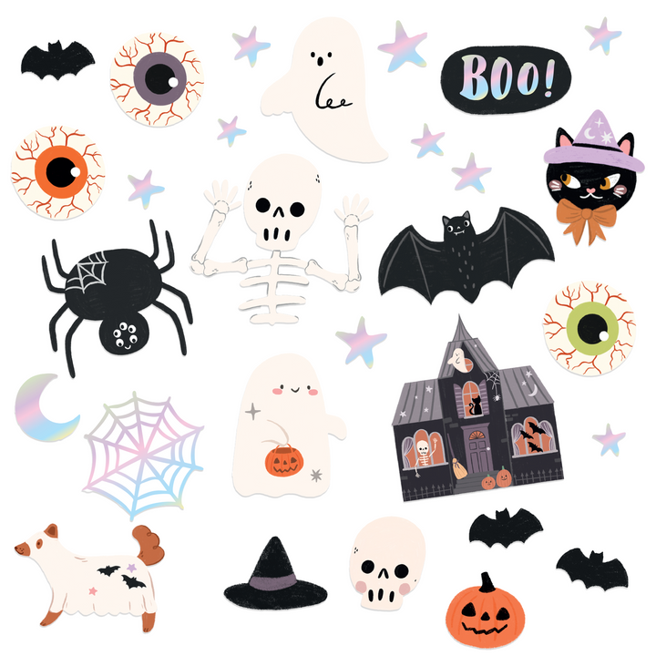 Abwaschbare Tattoos „Halloween Spooky Friends“, 22 Stück