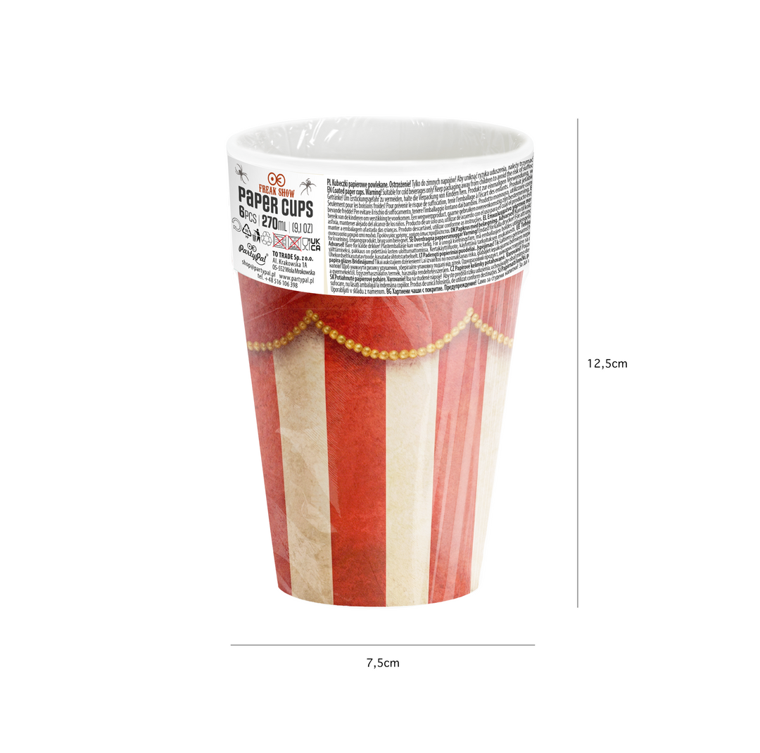 Becher „Mexikanisches Halloween“, 220 ml, 6 Stück