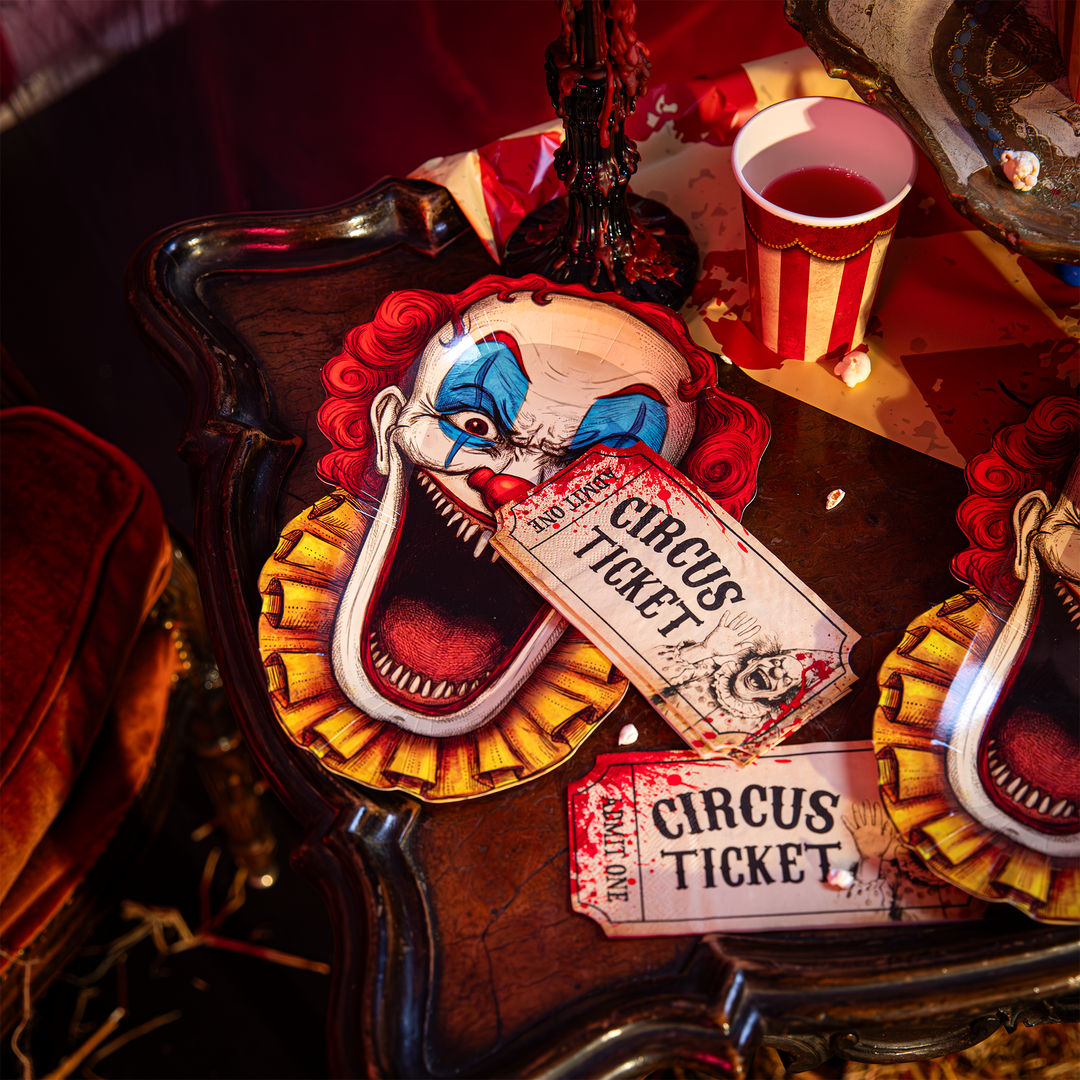 Serviettes de table Halloween Freak Show, lot de 12