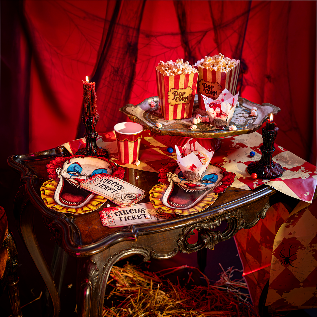 Serviettes de table Halloween Freak Show, lot de 12