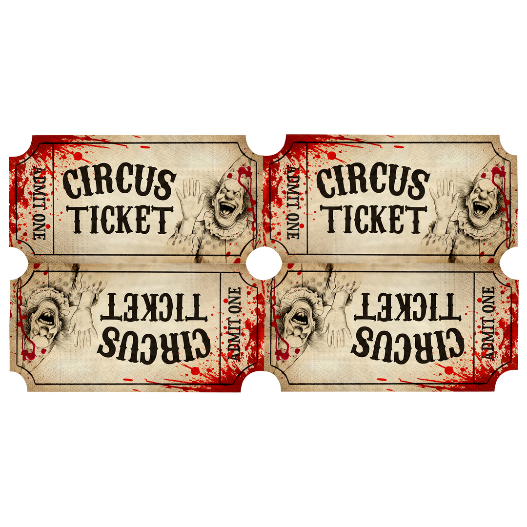 Serviettes de table Halloween Freak Show, lot de 12