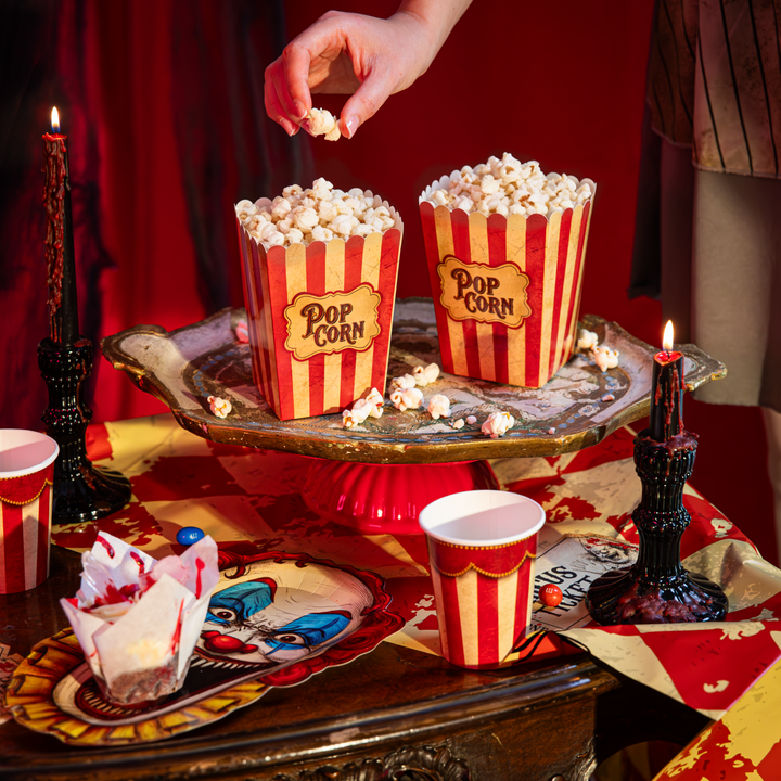 Boîte à pop-corn « Halloween Freak Show », lot de 6