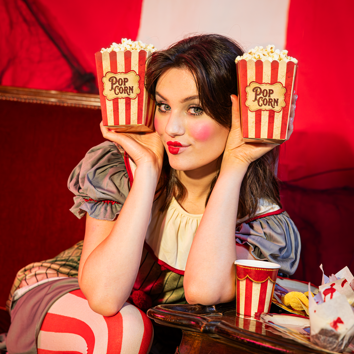 Boîte à pop-corn « Halloween Freak Show », lot de 6