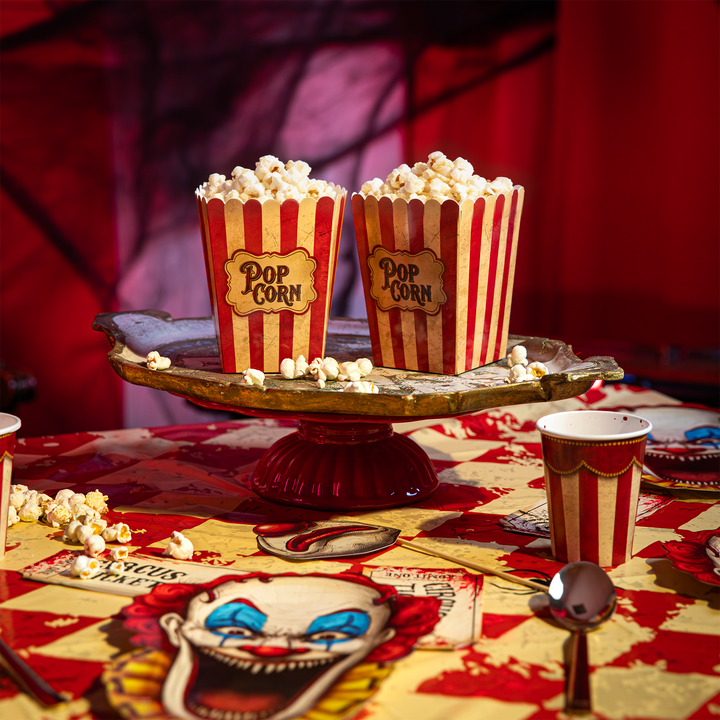 Boîte à pop-corn « Halloween Freak Show », lot de 6