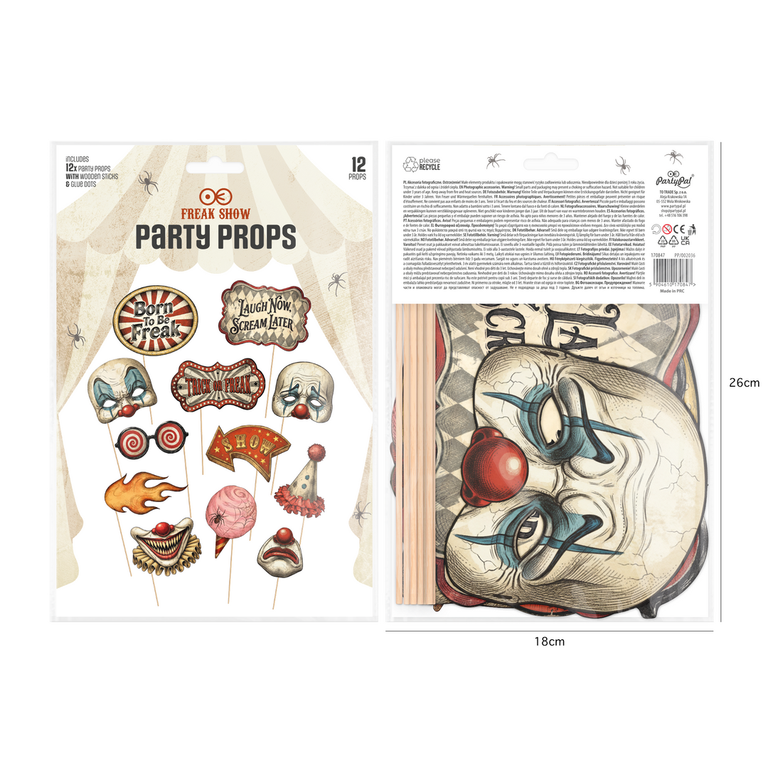 Accessoires pour photos « Halloween Freak Show » (12 pièces)
