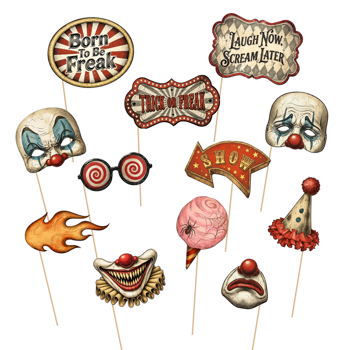 Accessoires pour photos « Halloween Freak Show » (12 pièces)