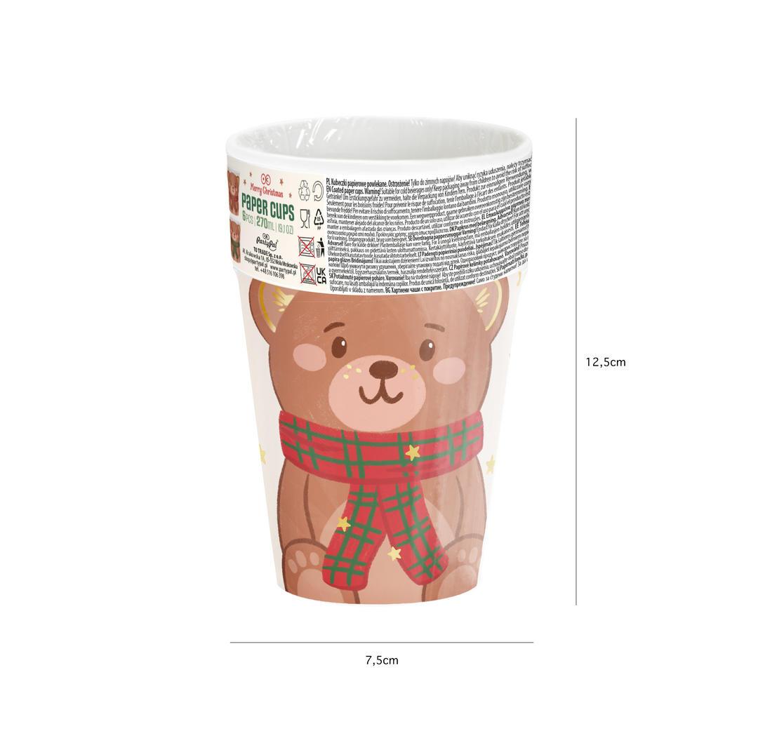 Christmas Bear Mug, 270 ml, 6-pack