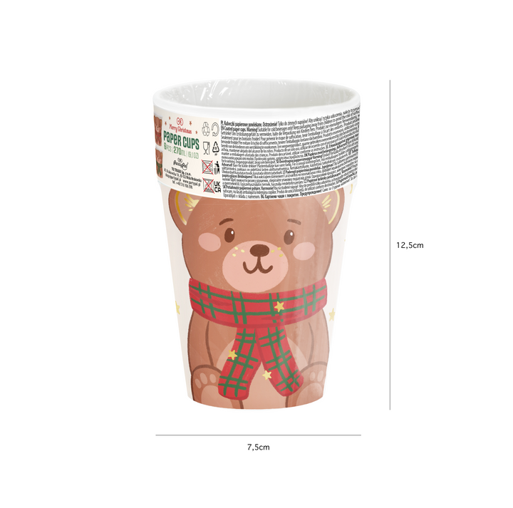 Christmas Bear Mug, 270 ml, 6-pack