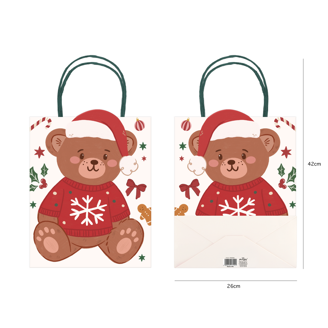 Sacchetti regalo “Orsetto di Natale”, 12 pezzi