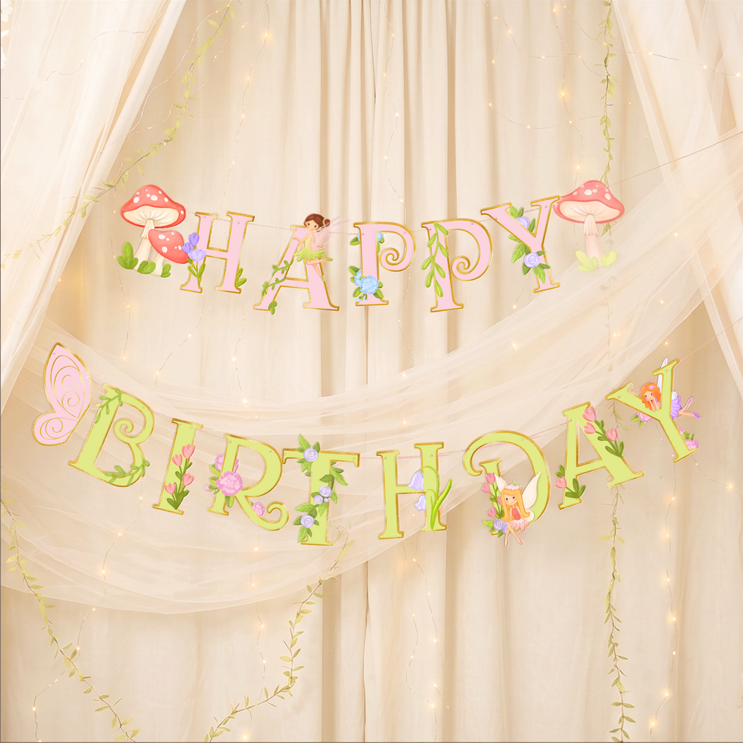 Baner Happy Birthday Wróżki 210x22cm