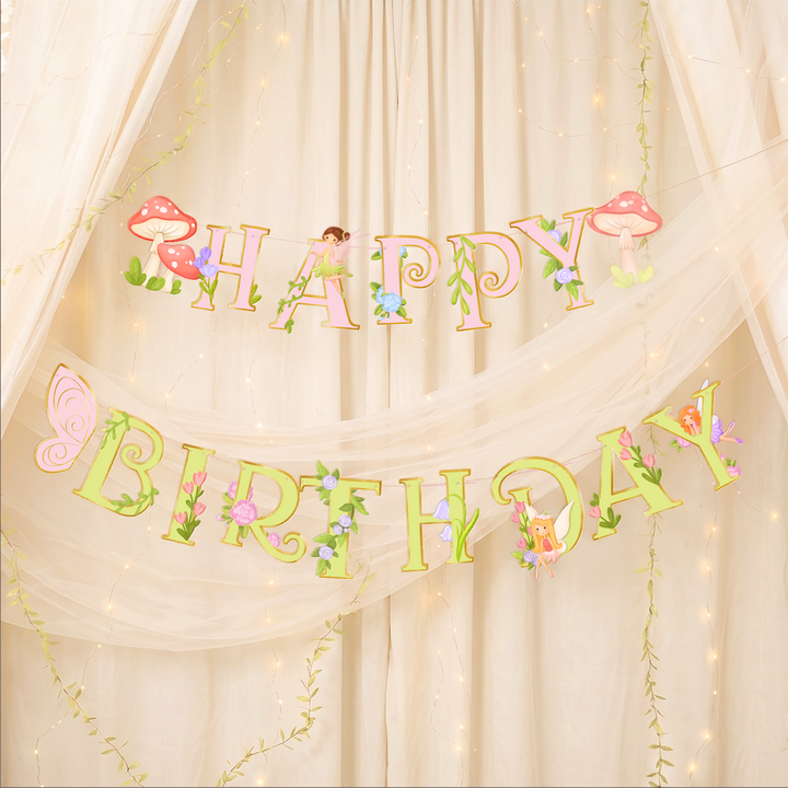 Baner Happy Birthday Wróżki 210x22cm