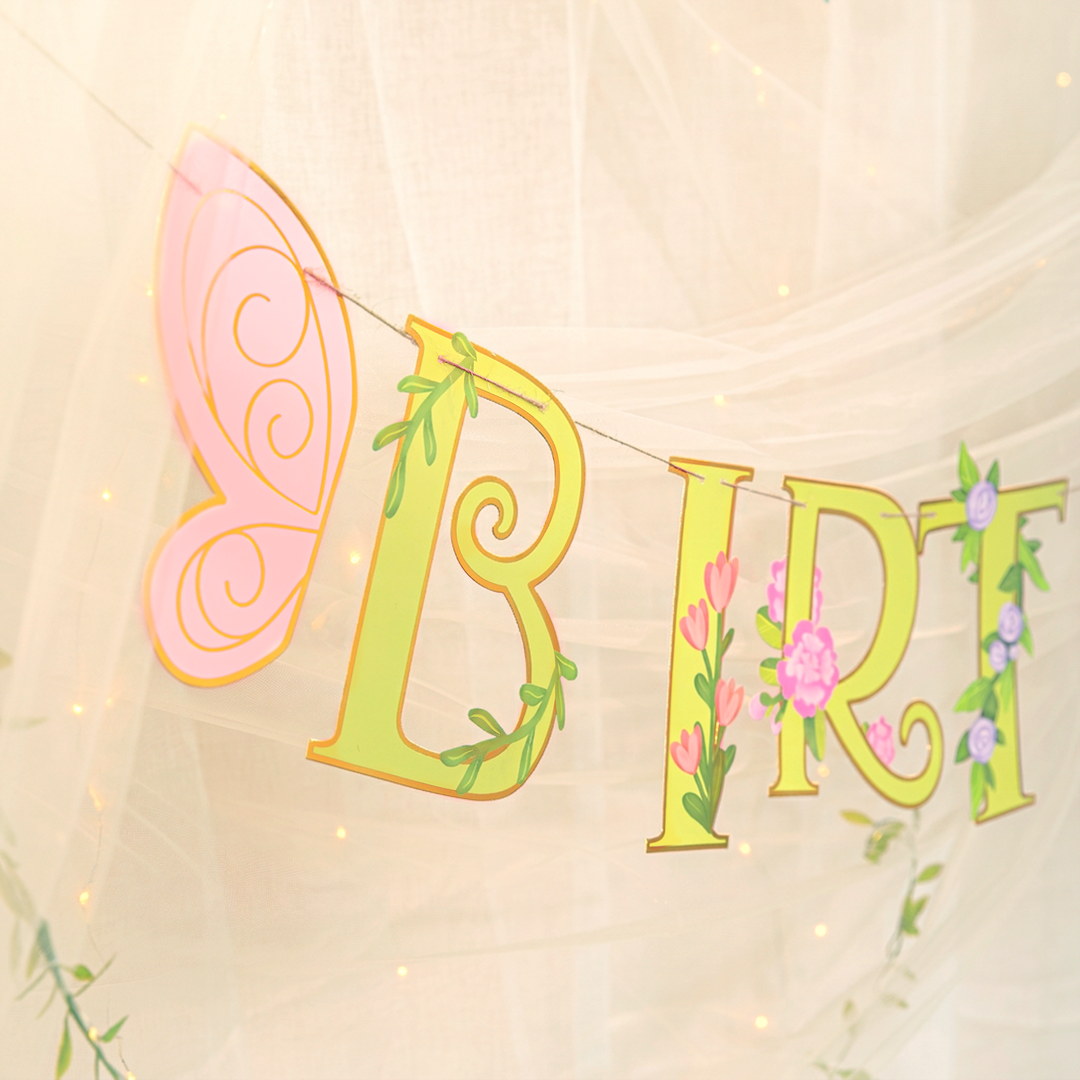 Baner Happy Birthday Wróżki 210x22cm