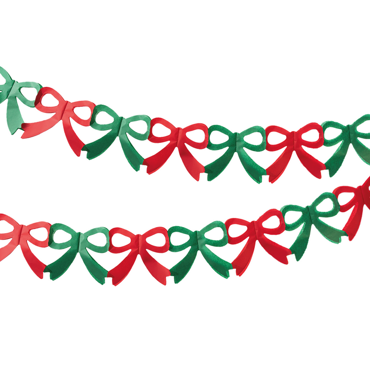 Ghirlanda con fiocchi natalizi 300x19 cm