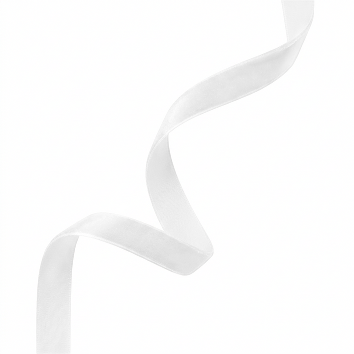 Nastro di velluto bianco 0,1 x 10 m