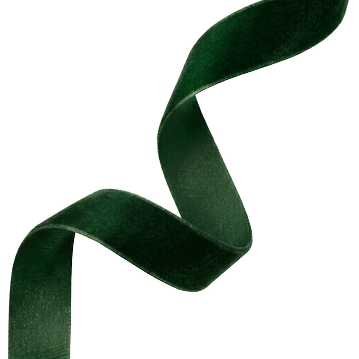 Green velvet ribbon, 0.2 x 10 m