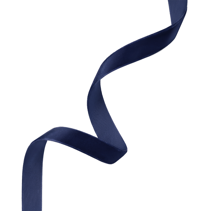 Nastro in velluto blu scuro 0,1x10 m