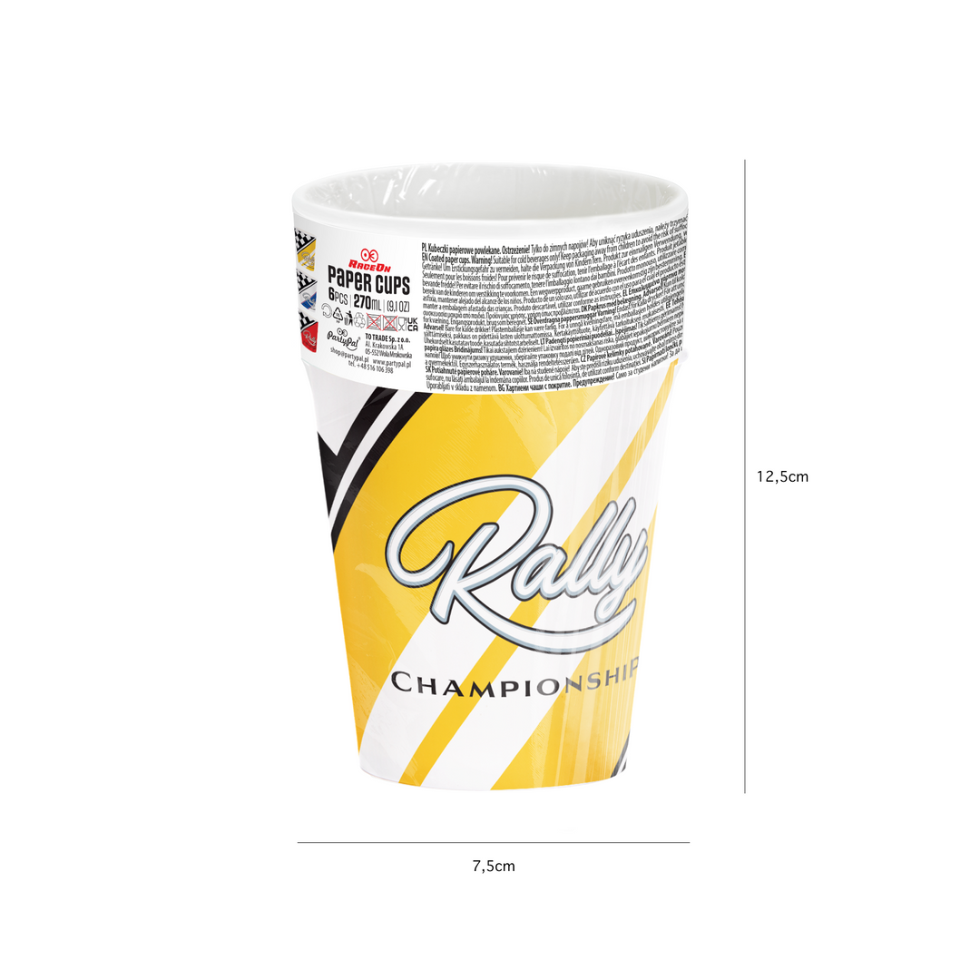 Kubek Wyścigówki 270 ml 6 szt. zestaw