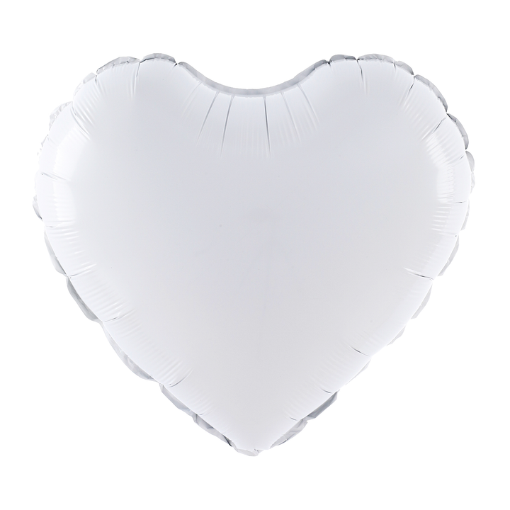 Folienballon „Herz“, weiß, 18 Zoll