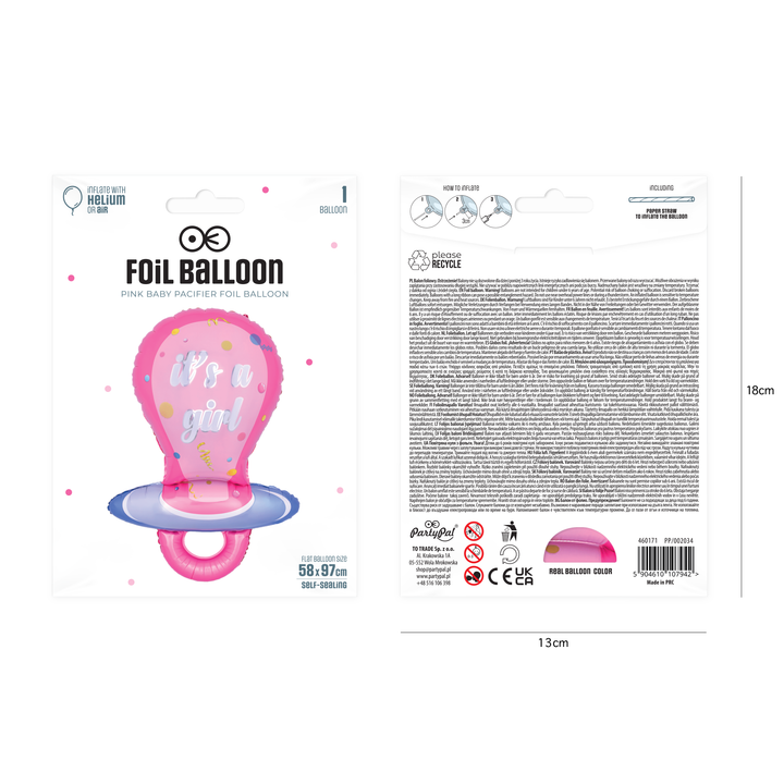 Balon foliowy Smoczek It&