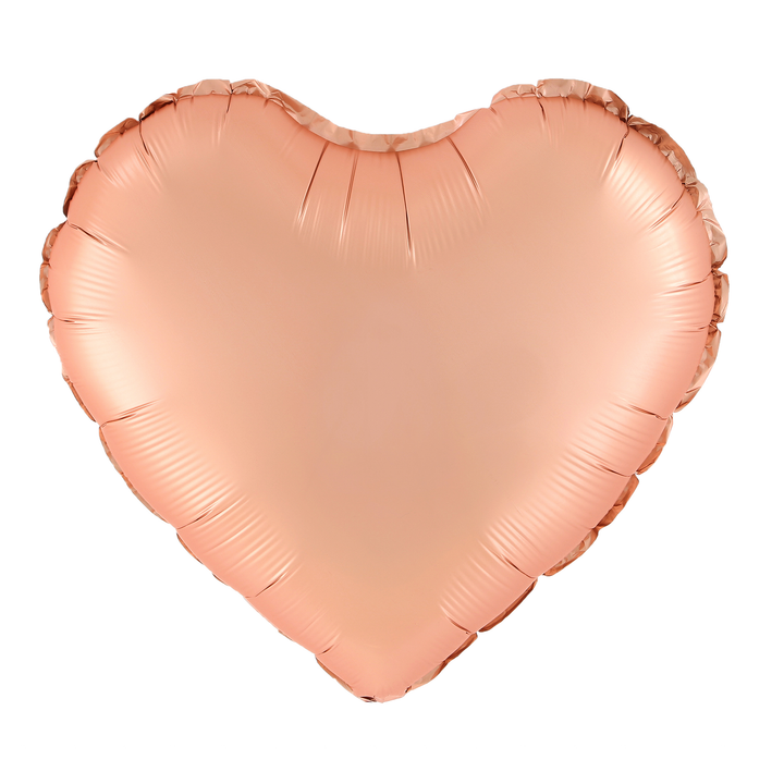 Folienballon „Herz“, mattes Roségold, 18 Zoll