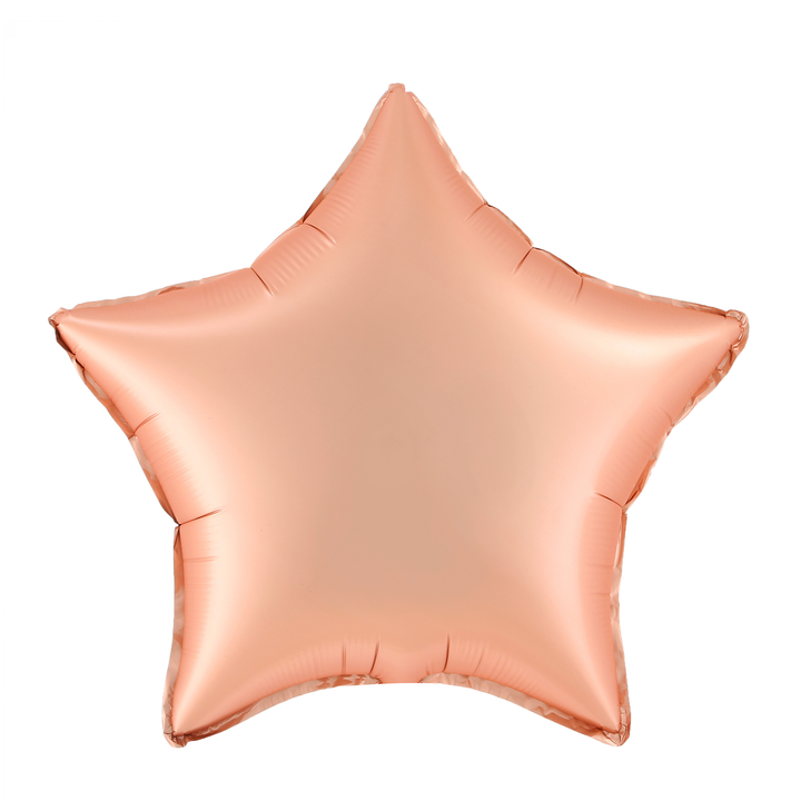 Folienballon „Stern“, mattes Roségold, 18 Zoll