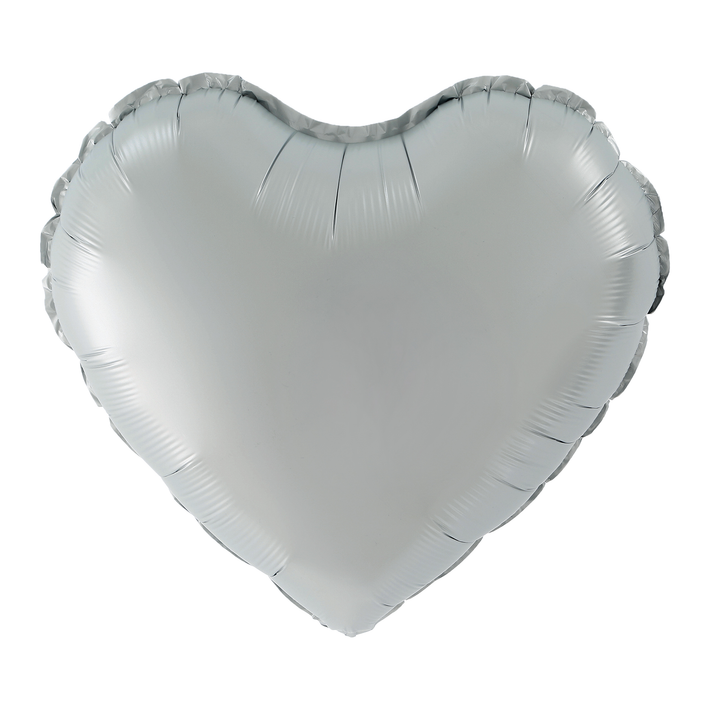 Balon foliowy Serce matowy srebrny 18cali