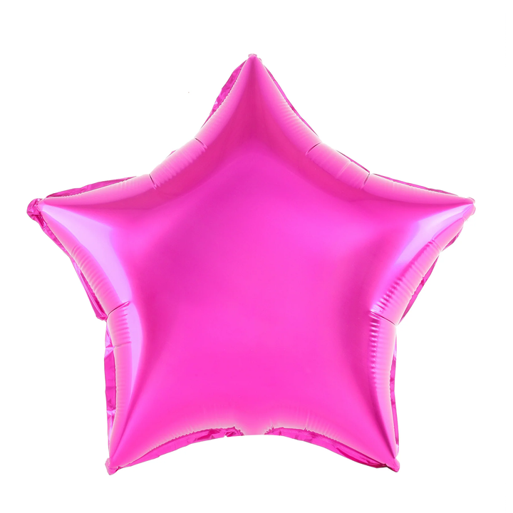 Folienballon „Stern“ in Fuchsia, 18 Zoll