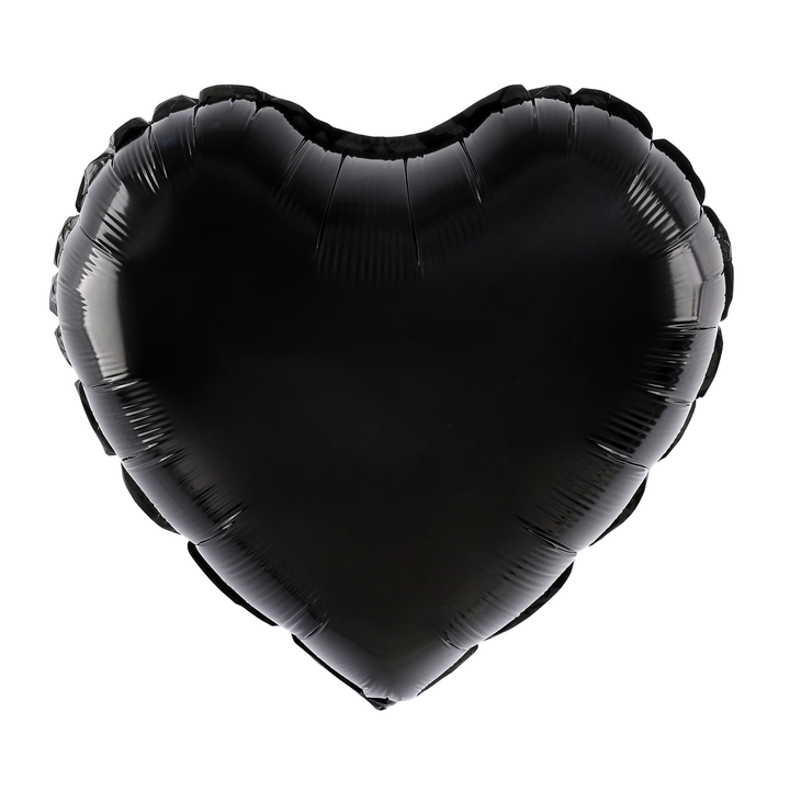 Folienballon „Herz“, schwarz, 18 Zoll