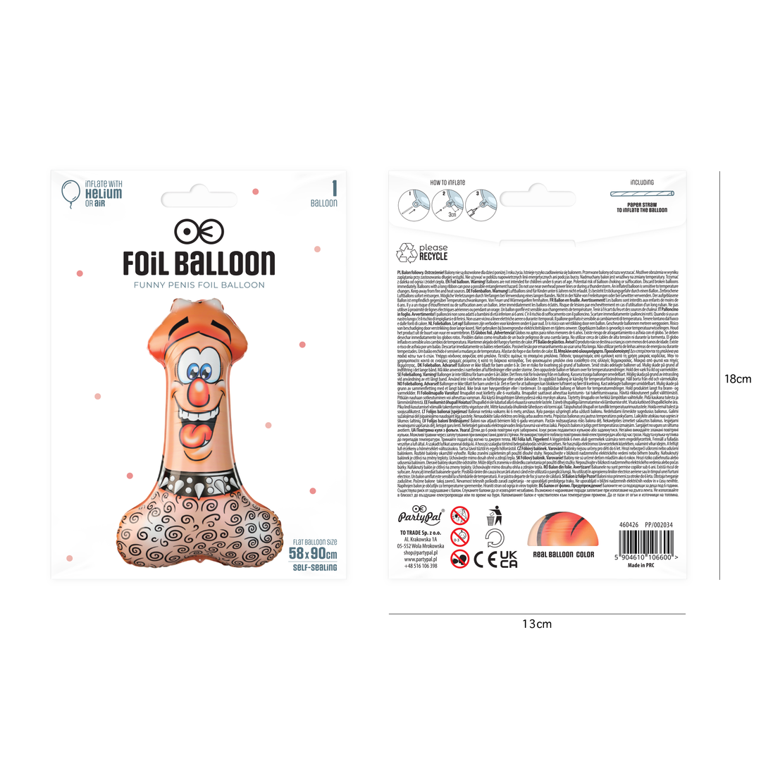 Balon foliowy Penis 58x90cm